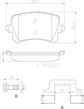 Brembo P85108N - Brake Pad Set, disc brake car-mod.net