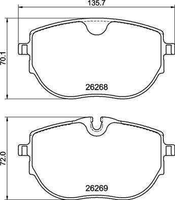 Brembo P 85 187 - Brake Pad Set, disc brake car-mod.net