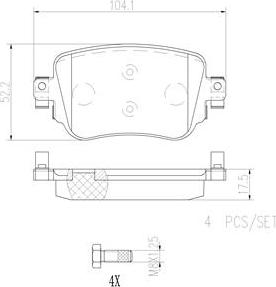 Brembo P85135N - Brake Pad Set, disc brake car-mod.net