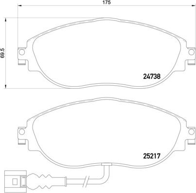 Brembo P 85 131 - Brake Pad Set, disc brake car-mod.net