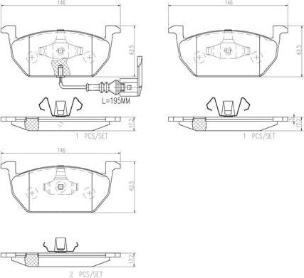Brembo P85137N - Brake Pad Set, disc brake car-mod.net