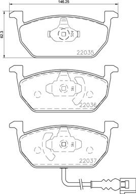 Brembo P 85 137 - Brake Pad Set, disc brake car-mod.net