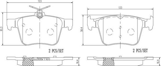 Brembo P85124N - Brake Pad Set, disc brake car-mod.net