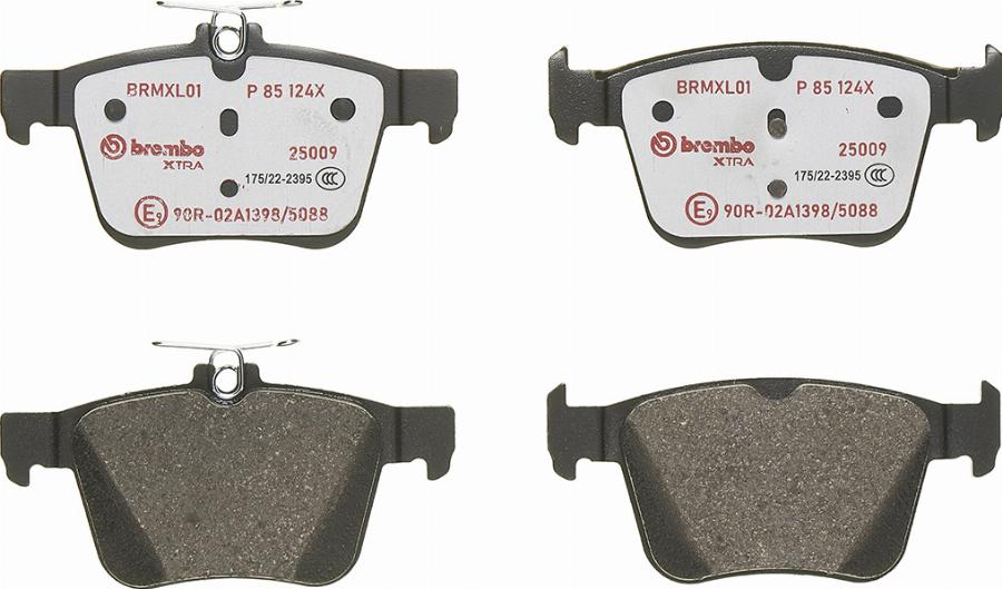 Brembo P 85 124X - Brake Pad Set, disc brake car-mod.net