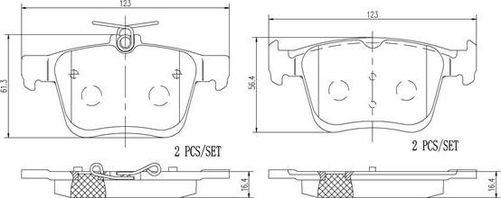 Brembo P85125N - Brake Pad Set, disc brake car-mod.net