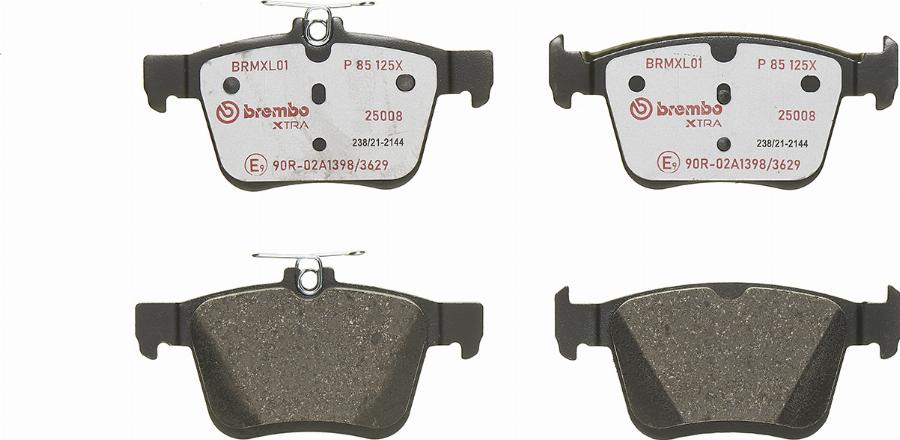 Brembo P 85 125X - Brake Pad Set, disc brake car-mod.net