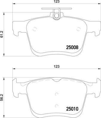 Brembo P 85 125 - Brake Pad Set, disc brake car-mod.net