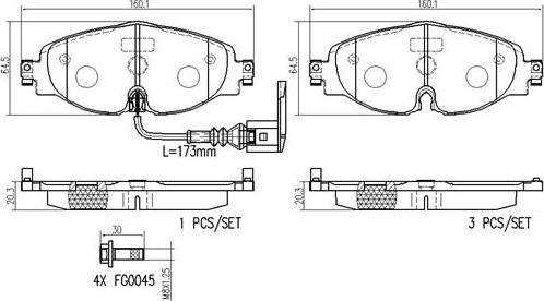 Brembo P85126N - Brake Pad Set, disc brake car-mod.net