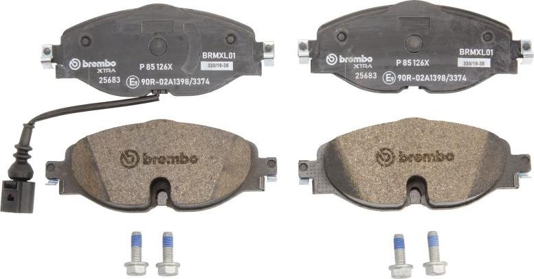 Brembo P 85 126X - Brake Pad Set, disc brake car-mod.net