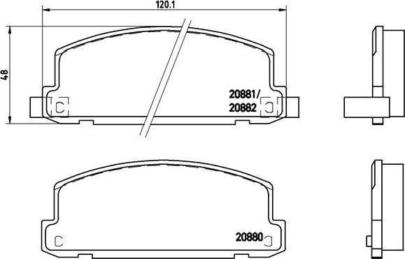 Brembo P 34 002 - Brake Pad Set, disc brake car-mod.net