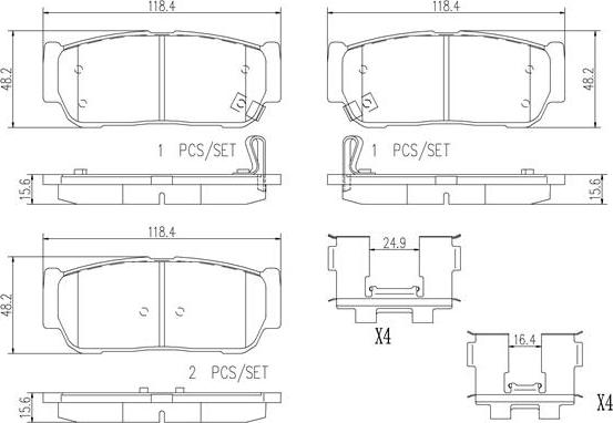 Brembo P30049N - Brake Pad Set, disc brake car-mod.net