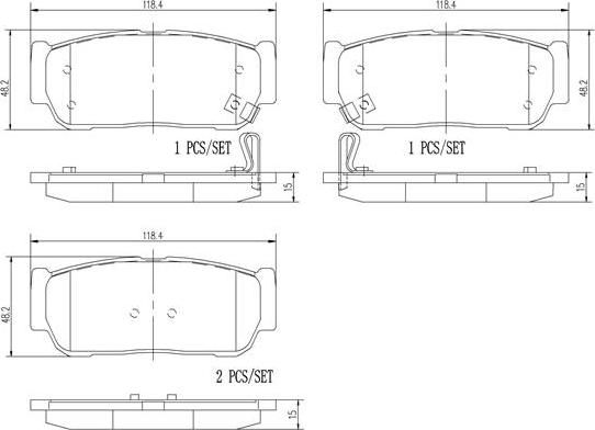 Brembo P30057N - Brake Pad Set, disc brake car-mod.net