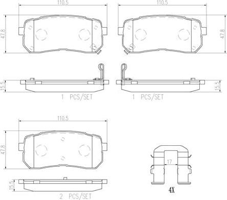 Brembo P30035N - Brake Pad Set, disc brake car-mod.net