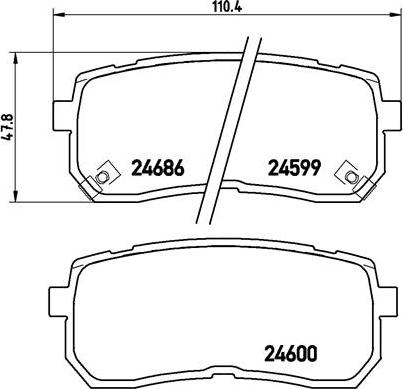 Brembo P 30 035 - Brake Pad Set, disc brake car-mod.net