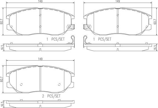 Brembo P30028N - Brake Pad Set, disc brake car-mod.net