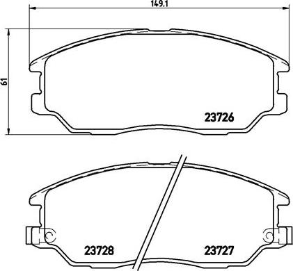 Brembo P 30 028 - Brake Pad Set, disc brake car-mod.net