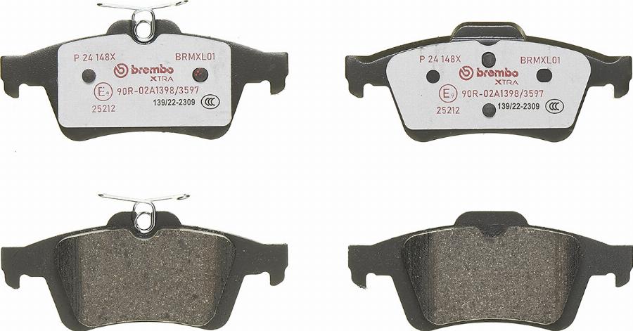 Brembo P 24 148X - Brake Pad Set, disc brake car-mod.net