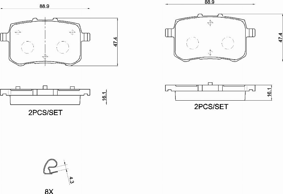 Brembo P26010N - Brake Pad Set, disc brake car-mod.net