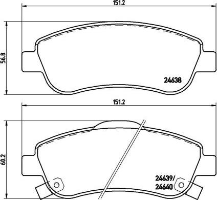 Brembo P 28 045 - Brake Pad Set, disc brake car-mod.net