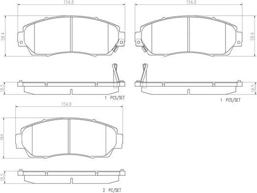 Brembo P28066N - Brake Pad Set, disc brake car-mod.net