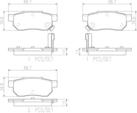 Brembo P28017N - Brake Pad Set, disc brake car-mod.net