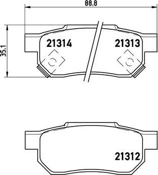 Brembo P 28 017 - Brake Pad Set, disc brake car-mod.net