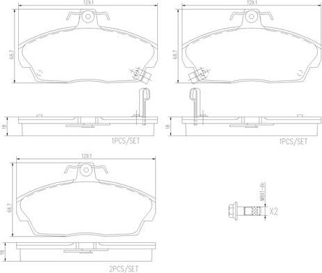 Brembo P28020N - Brake Pad Set, disc brake car-mod.net