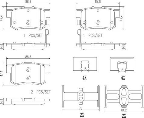 Brembo P28022N - Brake Pad Set, disc brake car-mod.net