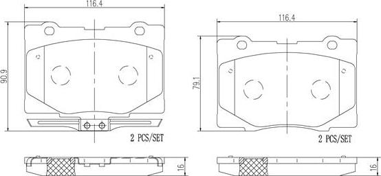 Brembo P28079N - Brake Pad Set, disc brake car-mod.net