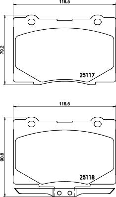 Brembo P 28 079 - Brake Pad Set, disc brake car-mod.net