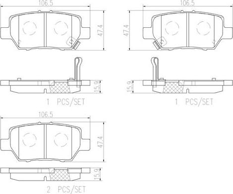 Brembo P28078N - Brake Pad Set, disc brake car-mod.net