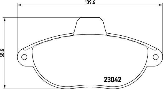 Brembo P 23 072 - Brake Pad Set, disc brake car-mod.net
