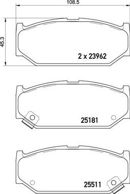 Brembo P 79 031 - Brake Pad Set, disc brake car-mod.net