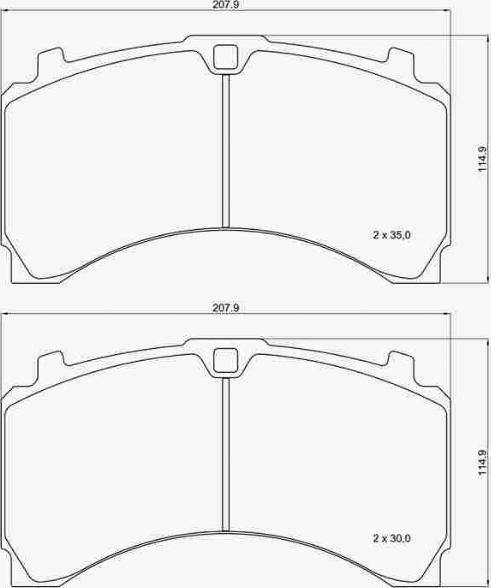 Brembo P B4 004 - Brake Pad Set, disc brake car-mod.net