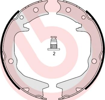 Brembo S 54 519 - Brake Shoe Set, parking brake car-mod.net