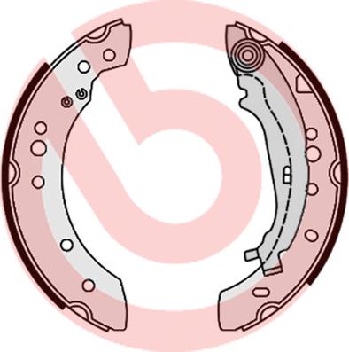 Brembo S 54 521 - Drum Brake Shoe Set car-mod.net