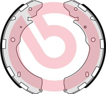 Brembo S 54 523 - Drum Brake Shoe Set car-mod.net