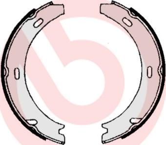 Brembo S 50 506 - Brake Shoe Set, parking brake car-mod.net