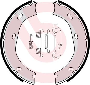 Brembo S 50 501 - Brake Shoe Set, parking brake car-mod.net