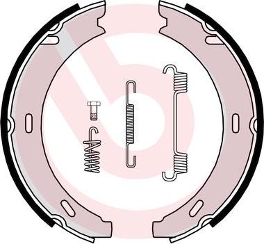 Brembo S 50 502 - Brake Shoe Set, parking brake car-mod.net