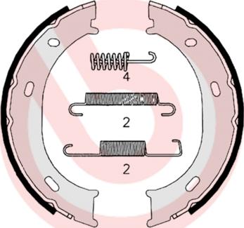 Brembo S 50 510 - Brake Shoe Set, parking brake car-mod.net