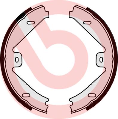 Brembo S 50 525 - Brake Shoe Set, parking brake car-mod.net