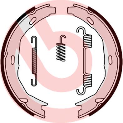 Brembo S 50 522 - Brake Shoe Set, parking brake car-mod.net