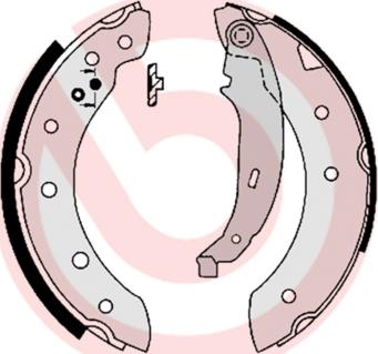 Brembo S 61 520 - Drum Brake Shoe Set car-mod.net
