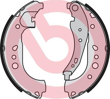 Brembo S 68 550 - Drum Brake Shoe Set car-mod.net