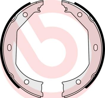 Brembo S 06 509 - Brake Shoe Set, parking brake car-mod.net