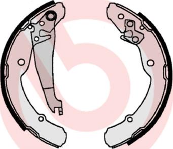 Brembo S 85 516 - Drum Brake Shoe Set car-mod.net