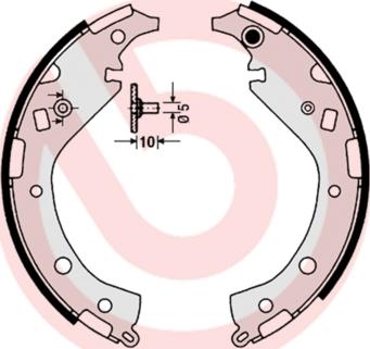 Brembo S 83 549 - Drum Brake Shoe Set car-mod.net