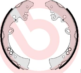 Brembo S 83 550 - Drum Brake Shoe Set car-mod.net