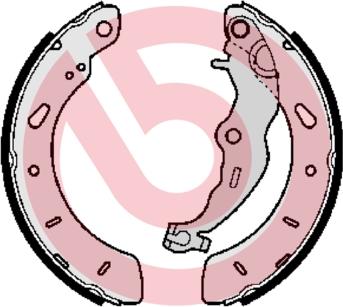 Brembo S 24 551 - Drum Brake Shoe Set car-mod.net
